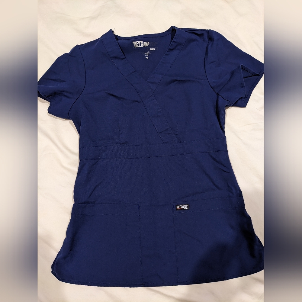 Grey's anatomy navy scrubs set xs, xs petite